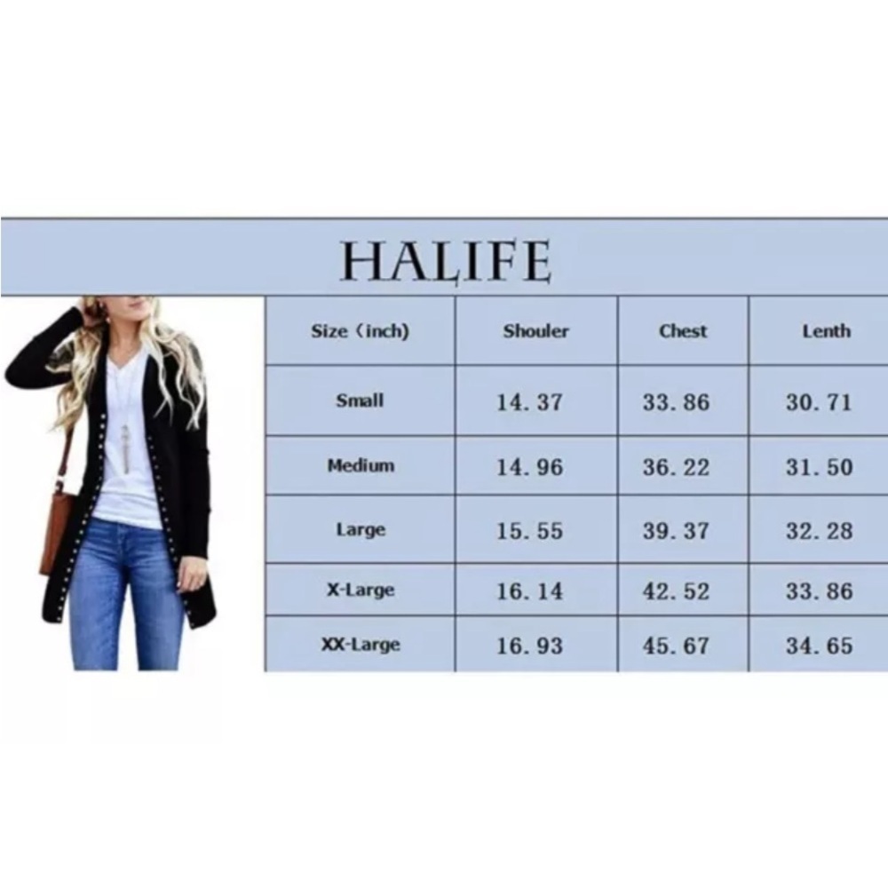 Hailife Size XL Animal Print Long Sleeve Snap Front Cardigan Sweater Coat - Picture 9 of 10